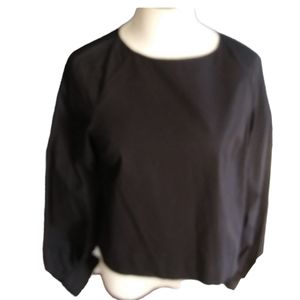 Babaton woman's black cotton pullover top size s